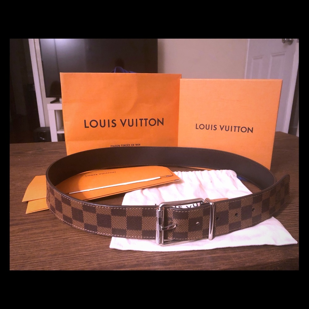 LOUIS VUITTON DAMIER PRINT 40MM REVERSIBLE